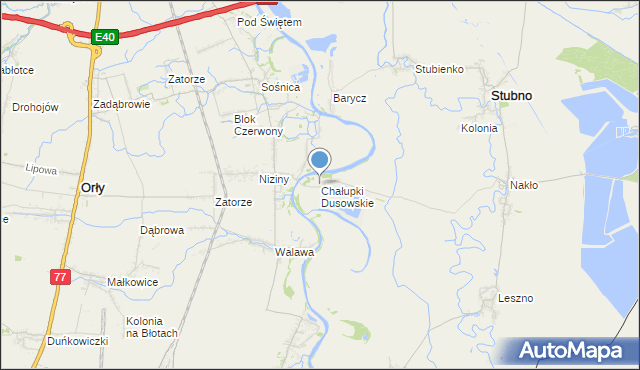 mapa Chałupki Dusowskie, Chałupki Dusowskie na mapie Targeo